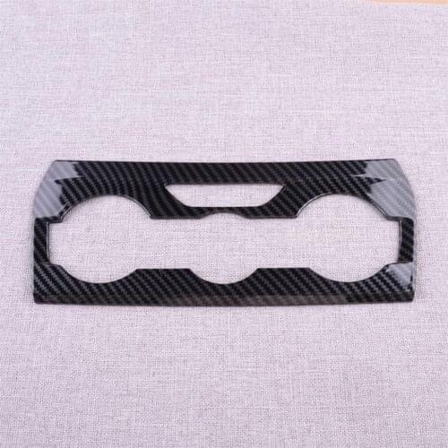 CITALL Car Interior Air Conditioning Switch Panel Cover Fit For Subaru XV Crosstrek 2018 ABS Carbon Fiber Style Black