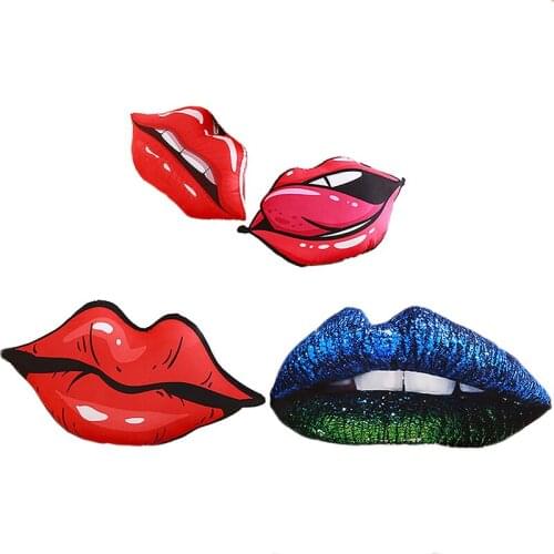 60/80cm Giant Sexy Red Lips Plush Pillow Creative Lover Lips Plush Cushion nap Pillow Child Girl Birthday Gift Home Xmas Decora