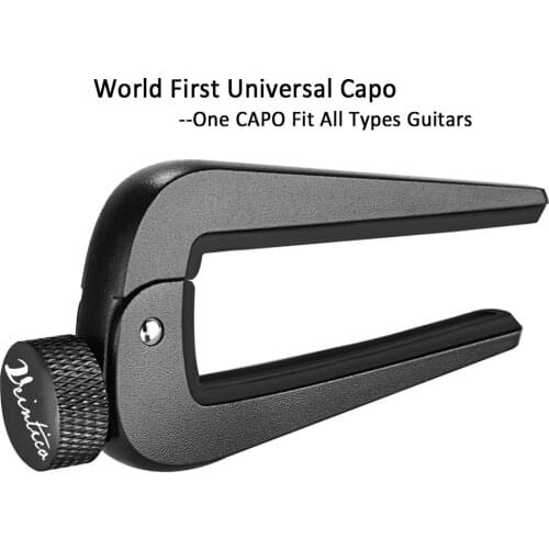 Universal Wide Adjustable Guitar Capo Fit for 6/12 String Acoustic Classical Electric Guitar,Bass,Mandolin,Banjos,Ukulele Black