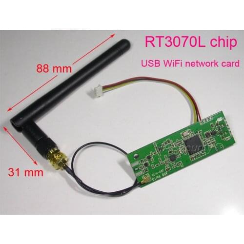 Enhanced WiFi module RT3070 USB network card, Extra signal amplifier chip, for CCTV IP camera with 2dB antenna