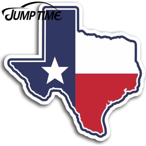 Jump Time for Texas USA Map Flag Vinyl Stickers Sticker Laptop Luggage Gift Truck Window Bumper Decal Waterproof Accessories