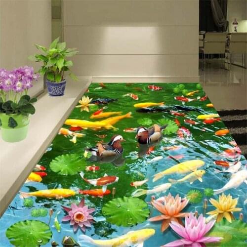 Wellyu Custom 3D flooring stickers Hawthorn Yuanyang year more than 3D flooring Self-adhesive Living room bedroom flooring