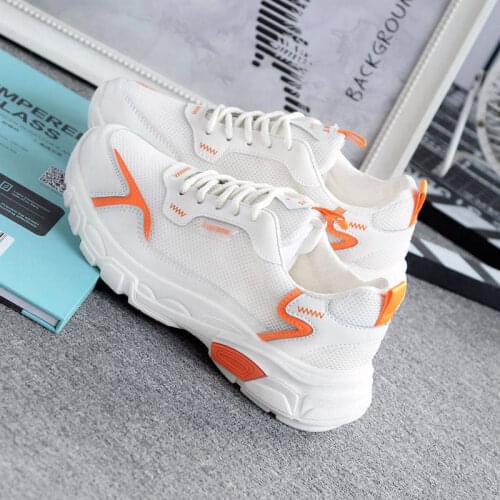 Mesh Hollow White Shoes Womens 2021 Summer New Mesh Shoes All-match Thick-soled Breathable Sports Casual Vulcanized Shoes
