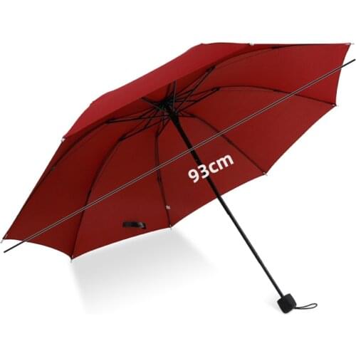Classic Creative 3 Folding Umbrella Plain Color Business Umbrella Eight Bones Male Sunny and Rainy Umbrella