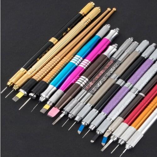 1pc Professional Microblading Pen Tool Aluminium Alloy Tattoo Gun Tattoo Manual Pen for Permanent Makeup Embroidery Eyebrow Lip