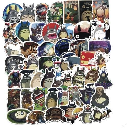 10/50pcs/Pack Kawaii Totoro Cartoon Waterproof Stickers Children Suitcase Guitar Skateboard Motorcycle Graffiti Sticker Kids Toy