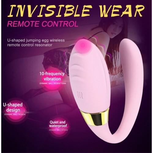 10 Frequency Wireless U-shaped Female Vibrator Wearable Remote Control G-point Stimulation Massager Adult Toys A7