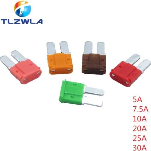 1000pcs 5A 7.5A 10A 20A 25A 30A AMP Micro 2 Long Leg Fuse 9mmx15.5mm