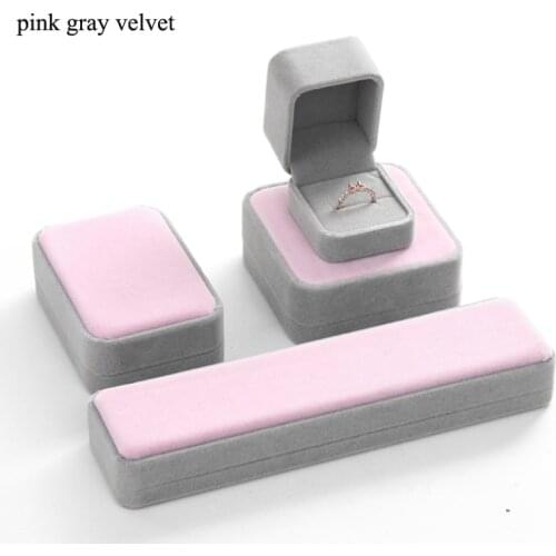 Top Colors 12/6/6/4pcs/Dozne Velvet Jewelry Package Box Rings Stud Earrings Bracelet Organizer Necklace Jewellery Box Organizer