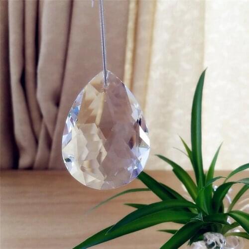 38mm 50mm 63mm 1pcs Clear Crystal Chandelier Parts Suncatcher Parts for Windows DIY Home Garden Party Decorations