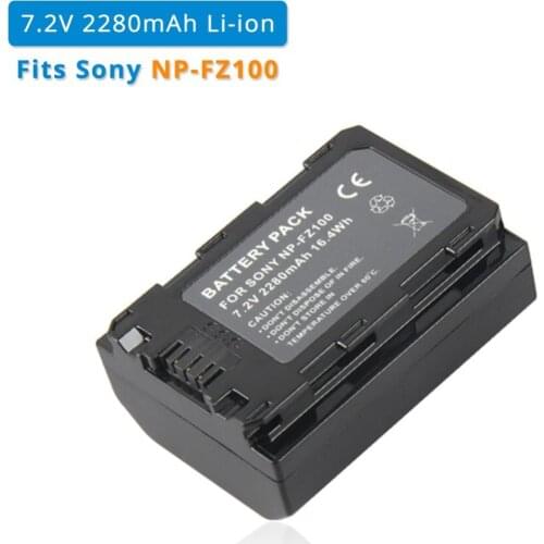 NP-FZ100 2280mAh NPFZ100 Rechargeable Camera Battery for Sony A9,A7R III,A7 III,ILCE-9,ILCE9,ILCE-7RM3,ILCE-7M3,Mark III