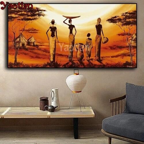 DIY 3D Diamond Embroidery African Women Figure Painting Diamond Painting Full Square Round Drill Cross Stitch Home Decor