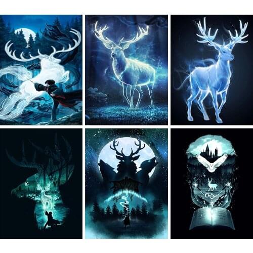Diamond Painting 5D DIY Elk Fairyland Landscape Painting Stickers Diamond Embroidery Home Exquisite Decoration Can Be Customized