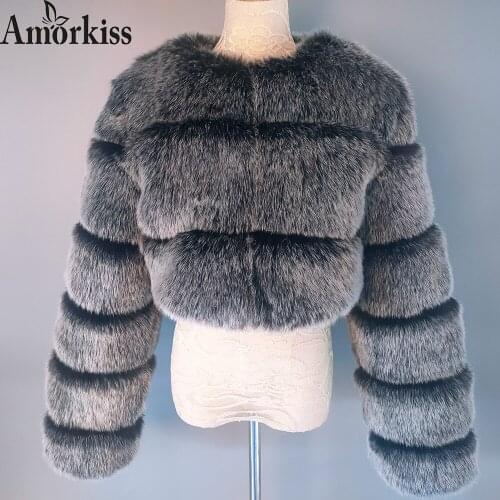 Amorkiss Artificial Fur Coats