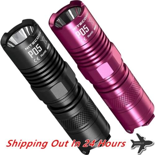 Free Shipping Nitecore P05 Pink Color Torch CREE XML2 U2 LED Law Enforcement Military Precise Flashlight MINI Self-Defense 18350