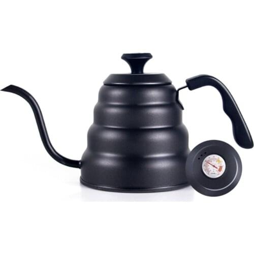 Pour Over Coffee Kettle Precision Flow Spout and Thermometer Standard Hand Drip Tea and Coffee Kettle All Stovetop