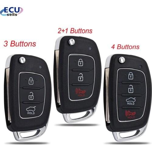 3B/2+1B/ 4 Button Folding Flip Remote Key Case Shell Fob for Hyundai i10 i20 i30 i35 i40 Genesis