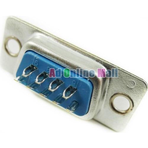 DB9 Female 9 Pin Straight Serial Socket RS232 DB-9S Connector