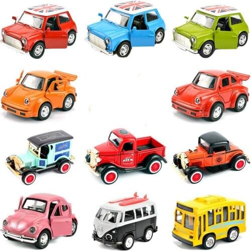 Kids Lightening Mini Toy Vehicles Car Classic Race Diecasts Metal Alloy Pull Back and Go Model Toys for Children Boys Gift