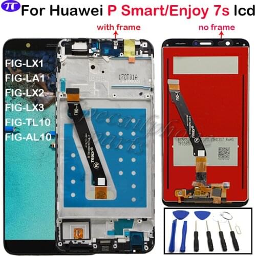 For Huawei P Smart 2018 LCD Display Touch Screen Digitizer Assembly with frame FIG-LX1 FIG-L21 for huawei P smart / Enjoy 7S LCD