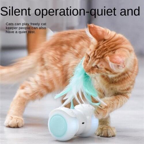 Electronic Pet Cat Toy Smart Automatic Funny Cat Exercise Toy Electric Rotating Kitten Toys Butterfly Cat Stick Interactive Toy