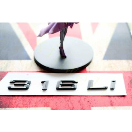 Emblem Badge Decal Trunk Rear ABS for BMW 3 Series 316i 318i 316Li 318Li Matt Black Chrome Stylish Car Exterior Stickers