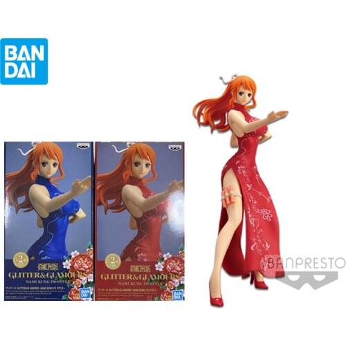 Bandai one piece figure Nami anime character model Shining charm series cheongsam figure boy toy
