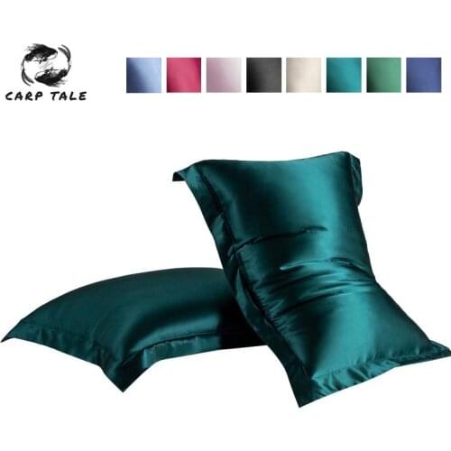 Simulation Satin Silk Pillowcase Solid Color Luxury Silk Smooth Pillow Covers Decorative Pillows Cushion Covers For Adult 1/2pcs