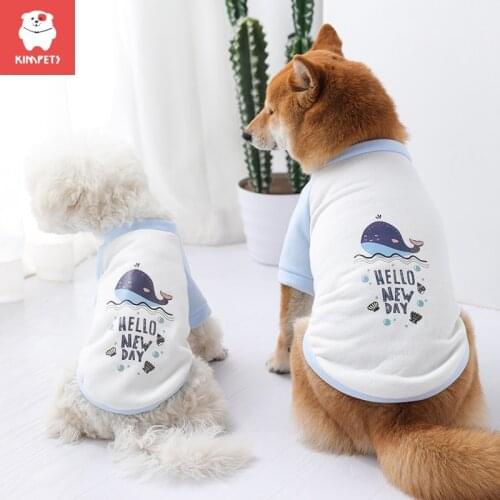 Kimpets 2021 New Cat Clothes Cute Dog Clothes Spring and Autumn Small Dog Puppy Pet Vest 4 styles for Small and medium-sized dog