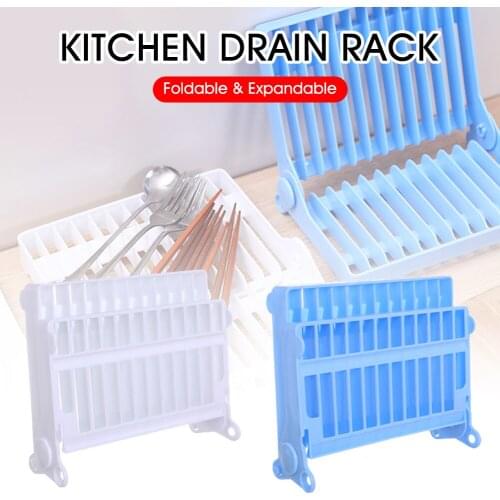Kitchenware storage rack multifunctional drain dish rack cabinet creative folding dish rack plastic rack