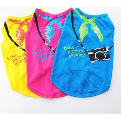 Summer Dog T-shirt Pure Cotton Dog Clothes Soft Breathable Pet Costume Pets tshirt Puppy Dog Clothes Pet Cat Vest