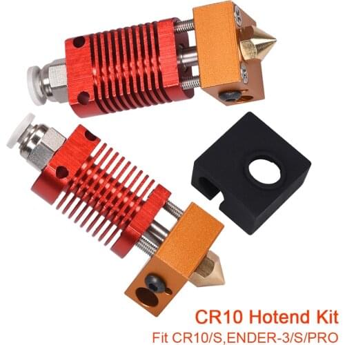 CR10 Hotend Bowden Extruder Kit All Metal Hot End MK8 J-head Nozzle Heater Block For ender-3 PRO CR10 10S 3D Printer Parts