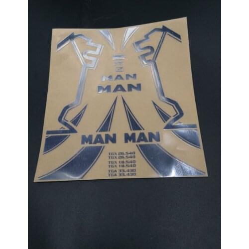 Cab Body Decal Stickers For 1/14 Scale RC Tamiya MAN TGX 26.540 Tractor 56325-56329