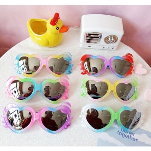 Children Cartoon Love Heart-shaped Toy Glasses Sunglasses Baby Girl Boy Goggles Toy Glasses Outdoor Kids Summer Beach Eyewear