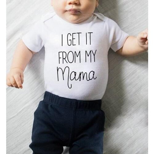 New Born Baby Clothes One-Pieces Toddler Baby Clothes Baby Girl Clothes Newborn Boy I Get It From My Mama Fall Costume