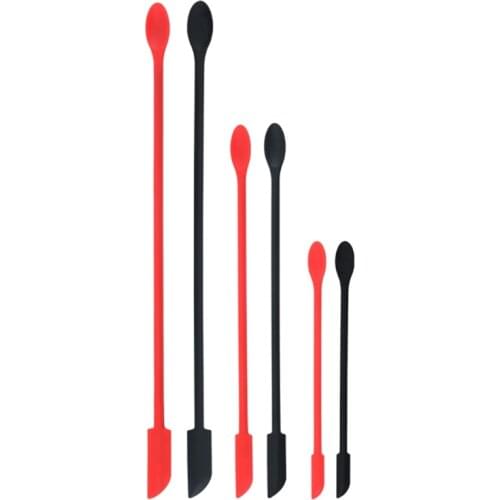 Food Grade Silicone Spatula Makeup Lotion Beauty Mini Spatula Jar Scraper for Kitchen Jams and Cosmetics Lip Glosses 1pc