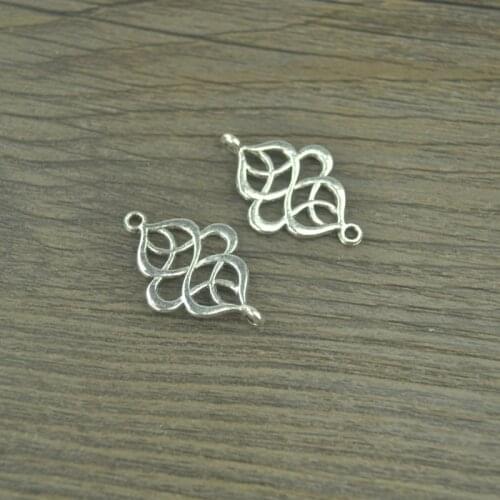 30 pcs vintage Tibetan Silver Plated Connector Charms metal Pendants for Jewelry Making DIY Handmade Craft 28*18 mm B119