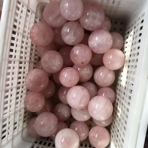 Natural rose crystal gem sphere ball reiki healing home&office decor provide energy as for gift