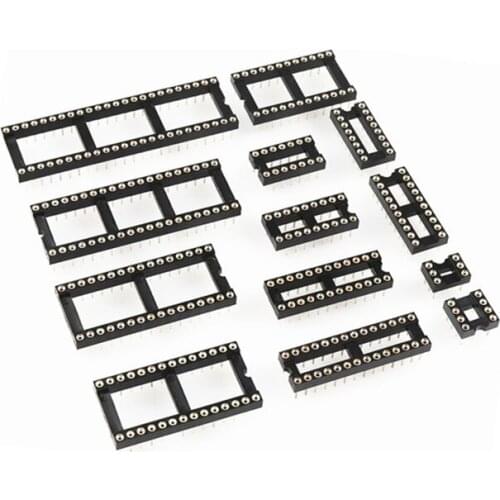 10PCS Round Hole IC socket Connector DIP 6 8 14 16 18 20 24 28 40 pin Sockets DIP6 DIP8 DIP14 DIP16 DIP18 DIP20 DIP28 DIP40 pins