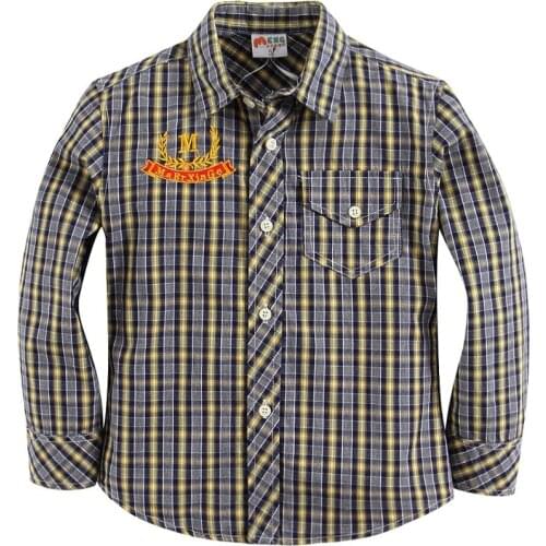 Toddler boy shirt long sleeve washed cotton 100% 151102