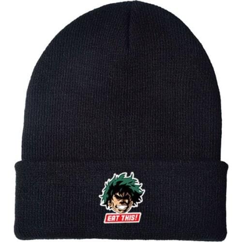 Anime My Hero Academia Cosplay Unisex Hat Character Plush Knitted Hat Model Toys Hip Hop Cap Gift for Children Adults