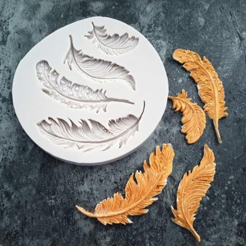 Silicone Feather Fondant Mould Cake Animal Bird Plume Chocolate Baking DIY Mold Cake Decoration Tools Kitchen Baking Accessories