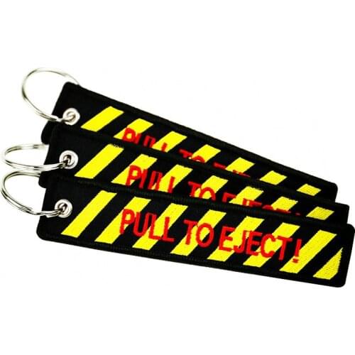 Remove Before Flight Keyring Pilot Gift Pull To Eject Keychain Key Chain Fashion Motorcycles Car Bag Embroidery Keychain Jewelry