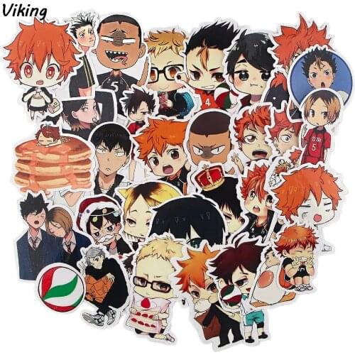 G1412 36Pcs/set Volleyball Boy Waterproof Anime Stickers Skateboard Suitcase Guitar Luggage Laptop Phone Classic Toy Stickers