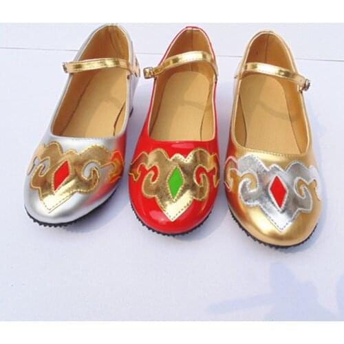 PU Latin Shoes For Women Children Dancing Shoes Low Heels Jazz Accessories Festival Dance Stage Performance