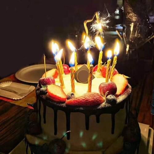 10pcs/box Magic Relighting CandlesBlowing Candle Naughty Party Joke Gift Kids Birthday Cake Decor Funny Trick Birthday Handmade"