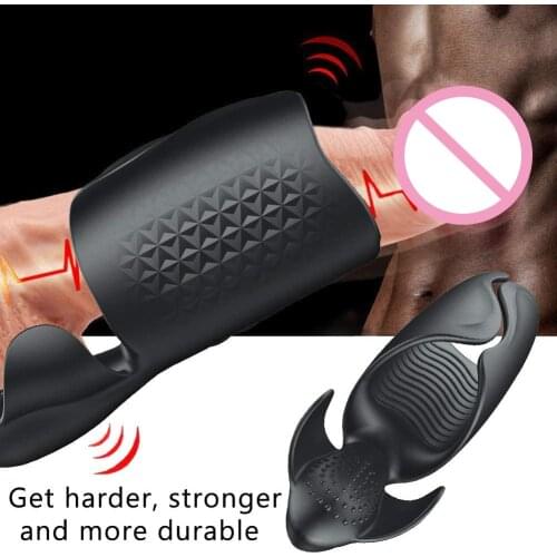 10 Speed Blowjob Men Masturbation Penis Pump Vibrator Cock Enlargers Exercise Device Male Time Delay Train Sex Toys for Men