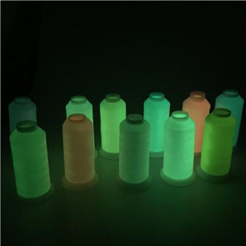 1500 yards Luminous embroidery threads / Luminous sewing thread fluorescent light threads Costume night thread hat night light