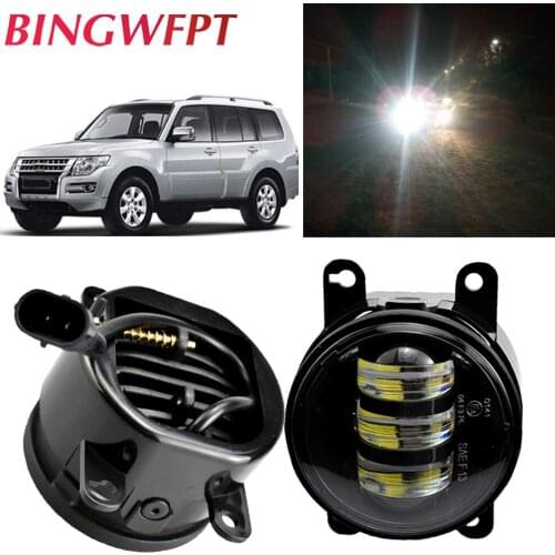 2pcs/lot Car Styling LED Fog Light DRL Daytime Running Light 12V For Mitsubishi PAJERO 4/IV V8_W V9_W 2007-2015