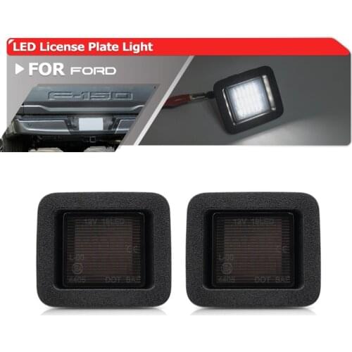 2x Fits For Ford F-150 Raptor & F-150 Raptor SMD White Canbus Rear Led Number License Plate Lights Lamps FL3Z-13550-A